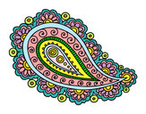 Coloring page Mandala teardrop painted byNikki
