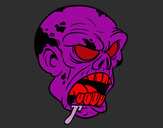 Coloring page Zombie Head painted byDaisy1DLUV