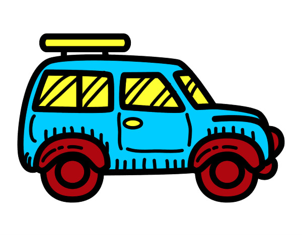 Coloring page Car roof rack painted byjoseph