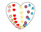 Coloring page Heart painted byalejo
