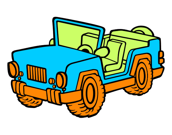 Coloring page Jeep painted byjoseph