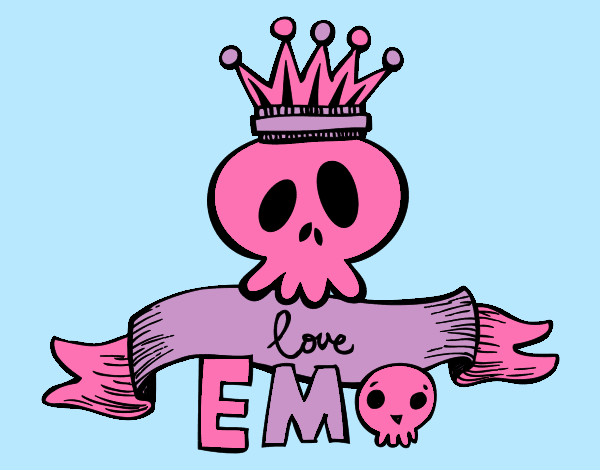 Coloring page Love Emo painted bymolly