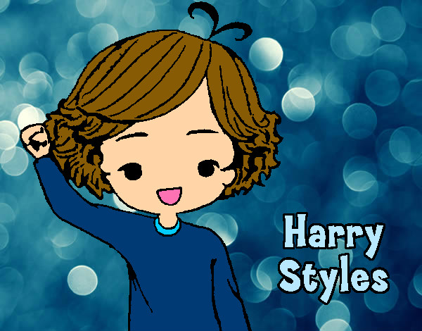 Coloring page Harry Styles painted bylove