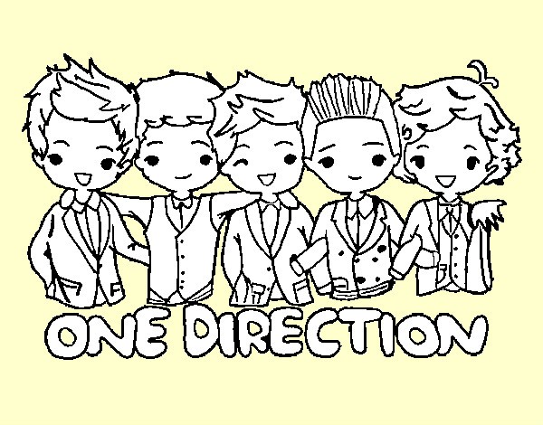 Coloring page One direction painted byevelina