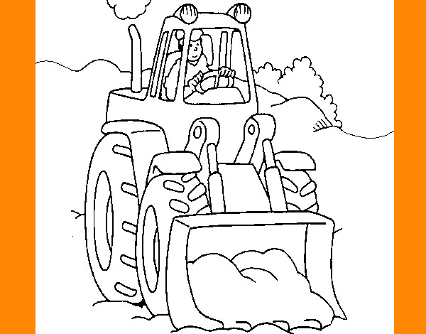 Coloring page Digger painted bybabis