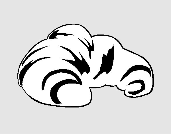Coloring page Croissant painted byomnialleid