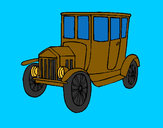 Coloring page Antique car painted byMANDALA