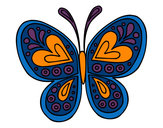 Coloring page Butterfly mandala painted byMANDALA1