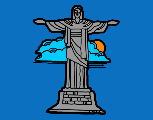 Coloring page Christ the Redeemer painted byMANDALA