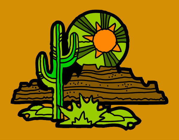 Coloring page Colorado Desert painted byMANDALA