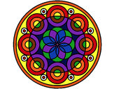 Coloring page Mandala 35 painted byCrisdavis