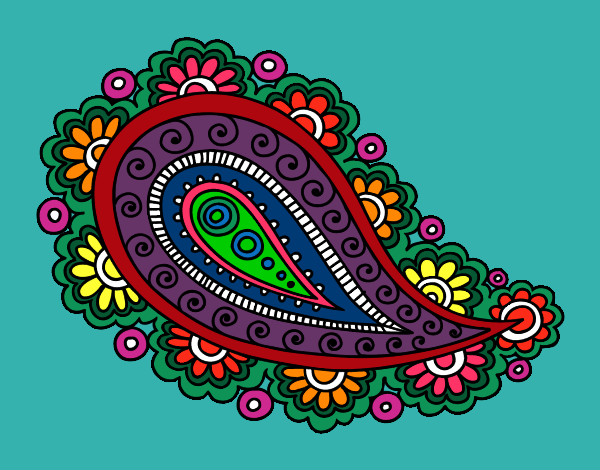 Coloring page Mandala teardrop painted byCassesque