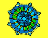 Coloring page Mandala with sun rays painted byMANDALA