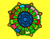 Coloring page Mandala with sun rays painted byMANDALA