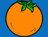 Coloring page oranges painted byMANDALA