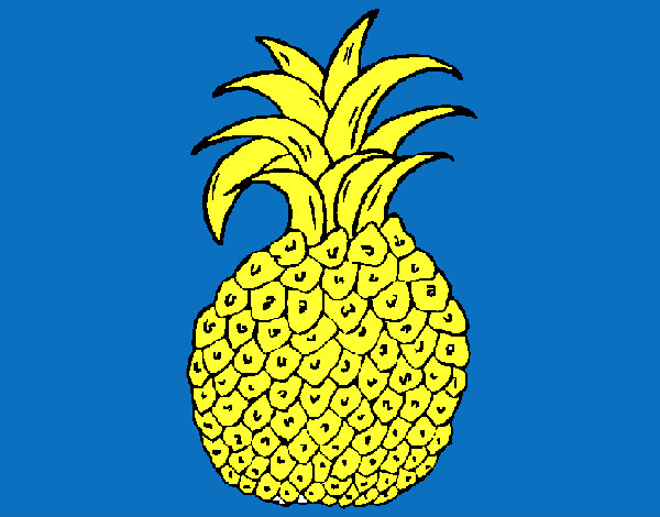 Coloring page pineapple painted byMANDALA