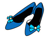 Coloring page Shoes with bows painted byChoo