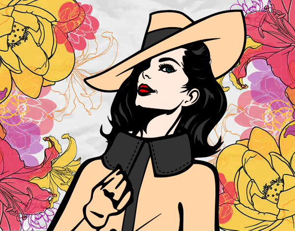 Coloring page Sophisticated woman painted byMandy 