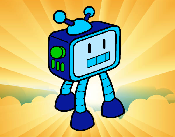 Coloring page TV Robot painted byDUCKS