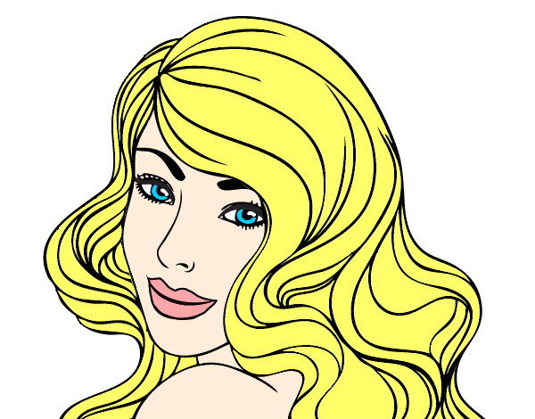 Coloring page Young girl painted byMandy 