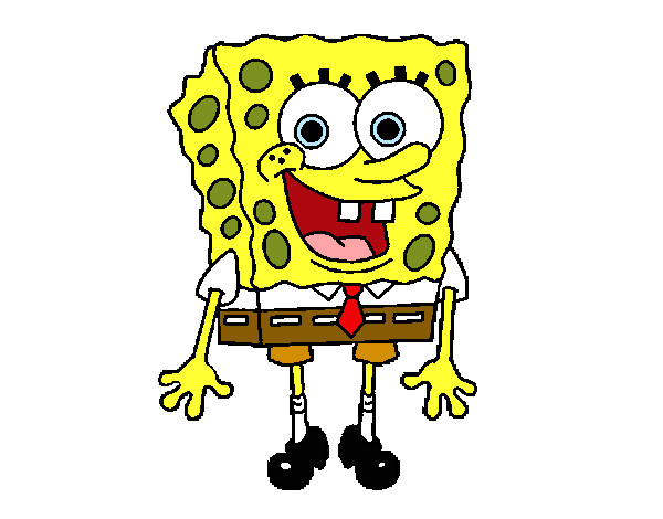 Coloring page Cheerful SpongeBob painted byFahad