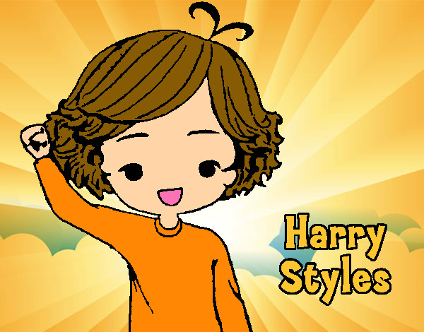 Coloring page Harry Styles painted byCrystal
