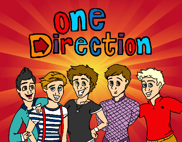 Colored page One Direction :) painted by Crystal