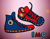 Coloring page Sneakers painted byCrystal