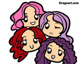 Coloring page Little mix painted bylees