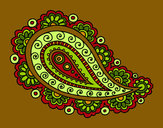 Coloring page Mandala teardrop painted byJabari