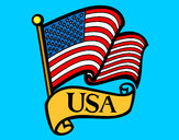 Coloring page U.S. Flag painted byBirdie