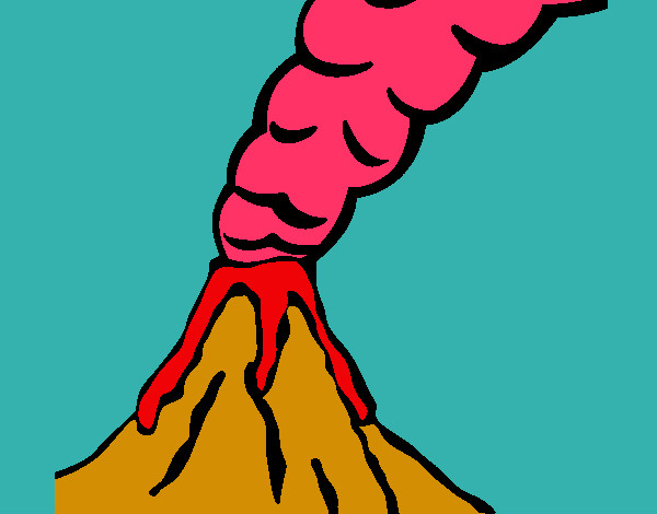 Coloring page Volcano painted byWebbBoys