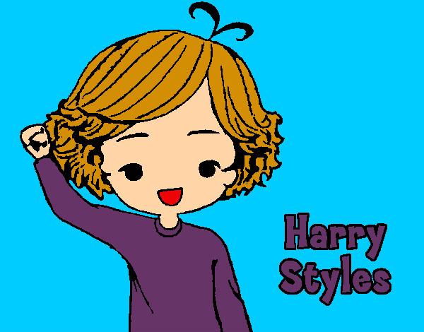 Coloring page Harry Styles painted byalexsandra