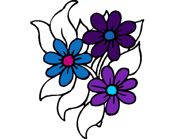 Coloring page Little flowers painted byairman1025
