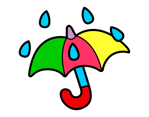 Coloring page Open umbrella painted byRAYA