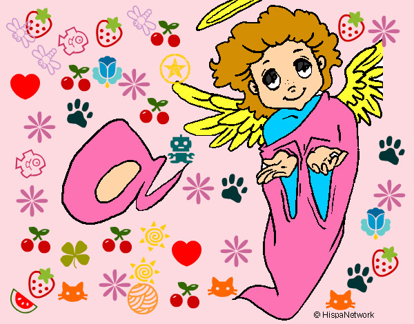 Coloring page Angel painted bychatejosh