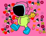 Coloring page Cosmonaut painted bychatejosh