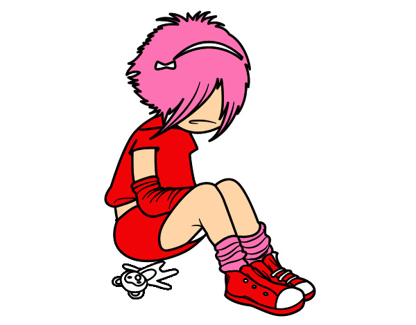 Coloring page Emo girl painted byjoshua06