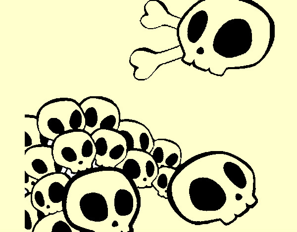 Coloring page Skulls painted byjoshua06