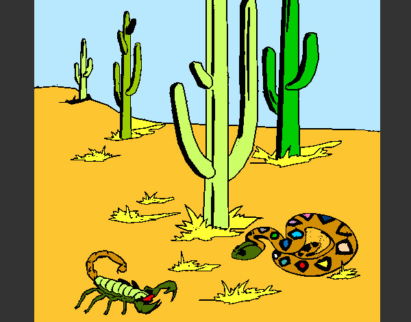 Coloring page Desert painted byRAYA