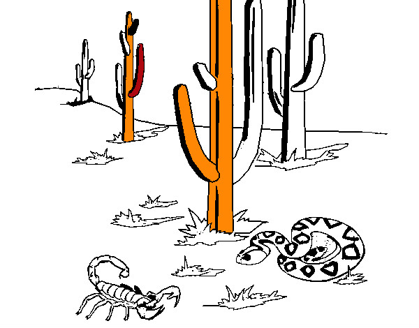 Coloring page Desert painted byRAYA