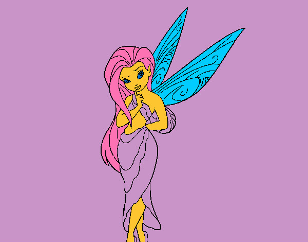 Coloring page Teenager fairy painted byMartinas