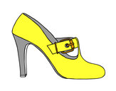 Coloring page Chic shoes painted byVicky