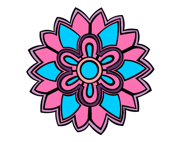 Flower Mandala shaped weiss