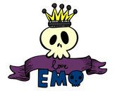Coloring page Love Emo painted byCourtney