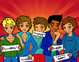 Coloring page The guys of One Direction painted byChloeHoran