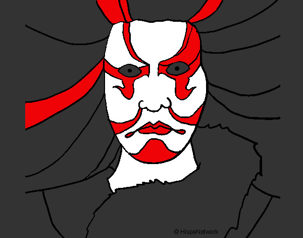 Coloring page Kabuki painted byJennyGore