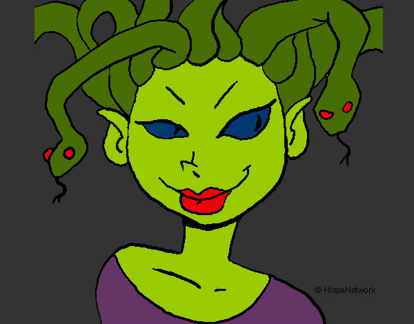 Coloring page Medusa painted byJennyGore