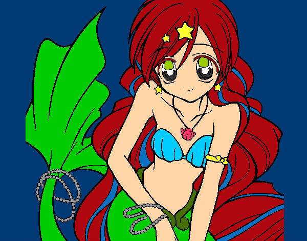 Coloring page Mermaid 3 painted byJennyGore