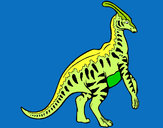 Coloring page Striped Parasaurolophus painted byTristan5